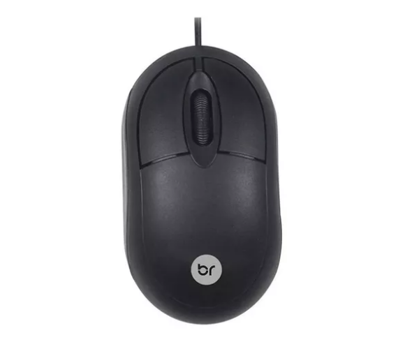Mouse Usb Preto Com Fio Bright