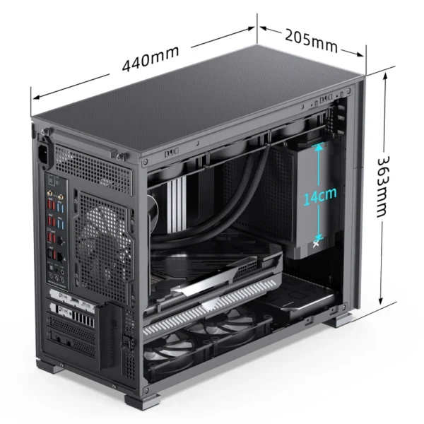 Gabinete Premium Jonsbo Modelo D31 Mesh Black