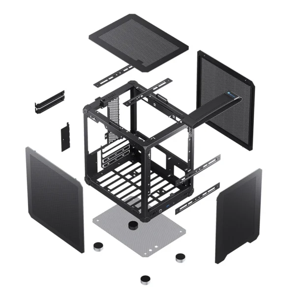 Gabinete Modelo C6 Handle Black Para Computador Com Alca Preta