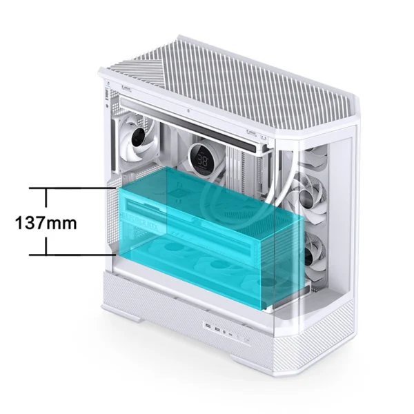 Gabinete Gamer Aquario Premium - Jonsbo D400 White- Branco