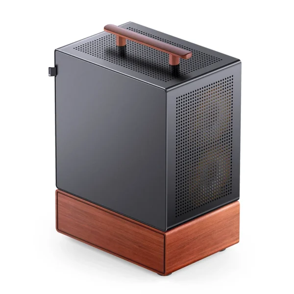 Gabinete Premium Com Madeira Matx Jonsbo T7 Black - Preto