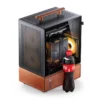 Gabinete Premium Com Madeira Matx Jonsbo T7 Black - Preto