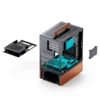 Gabinete Premium Com Madeira Matx Jonsbo T7 Black - Preto