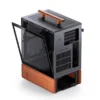 Gabinete Premium Com Madeira Matx Jonsbo T7 Black - Preto