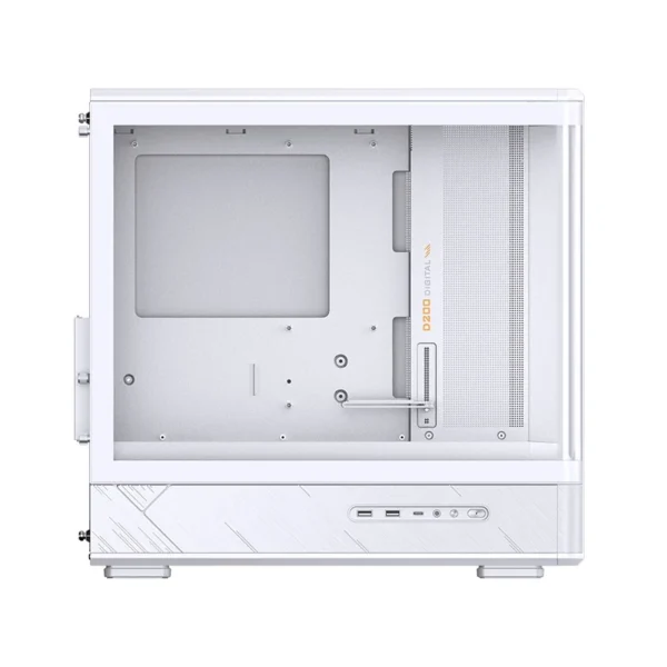 Gabinete Gamer Aquario Display Digital D200 - Jonsbo - White- Branco