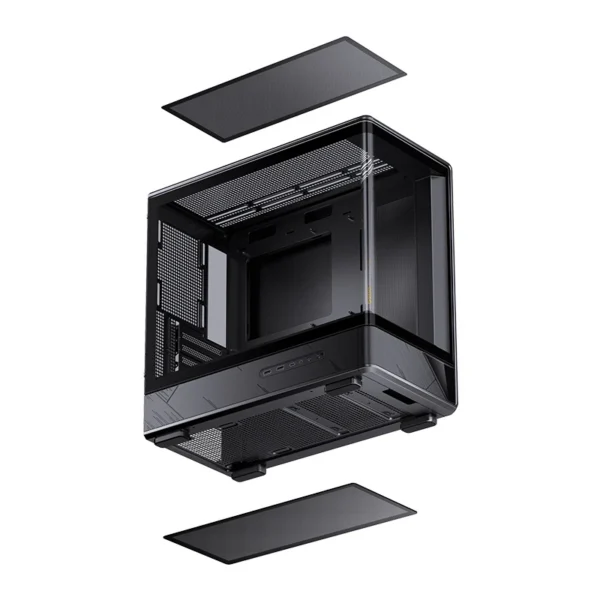 Gabinete Gamer Aquario Display Digital D200 - Jonsbo - Black - Preto