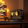 Gabinete Gamer Aquario Display Digital D200 - Jonsbo - Black - Preto