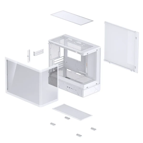 Gabinete Gamer Aquario Display Digital D200 - Jonsbo - White- Branco
