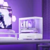 Gabinete Gamer Aquario Display Digital D200 - Jonsbo - White- Branco
