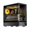 Gabinete Gamer Aquario Display Digital D200 - Jonsbo - Black - Preto