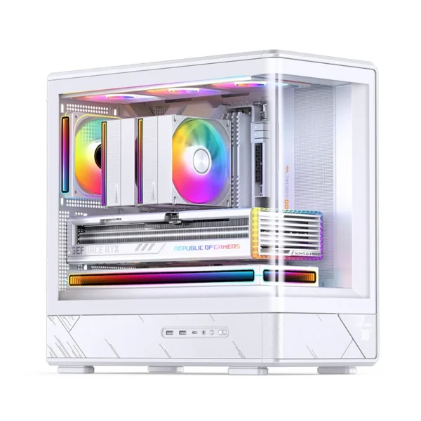 Gabinete Gamer Aquario Display Digital D200 - Jonsbo - White- Branco