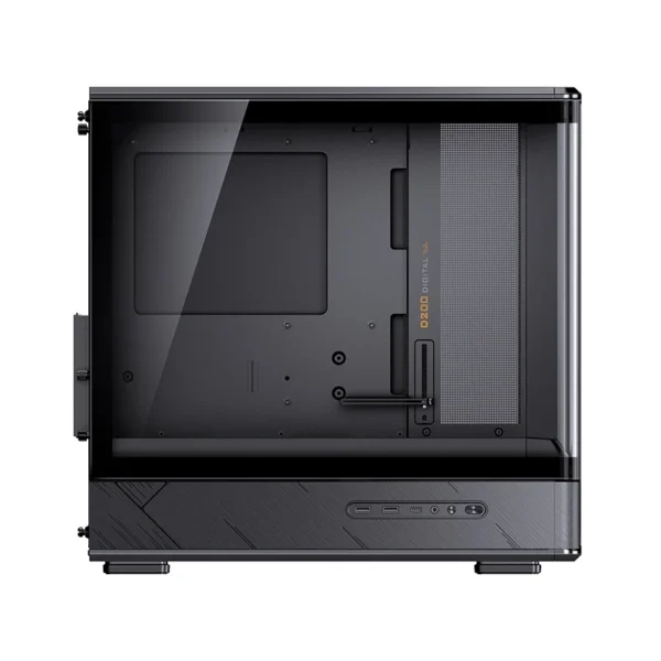 Gabinete Gamer Aquario Display Digital D200 - Jonsbo - Black - Preto