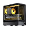 Gabinete Gamer Aquario Display Digital D200 - Jonsbo - Black - Preto