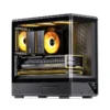 Gabinete Gamer Aquario Display Digital D200 - Jonsbo - Black - Preto