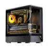 Gabinete Gamer Aquario Display Digital D200 - Jonsbo - Black - Preto