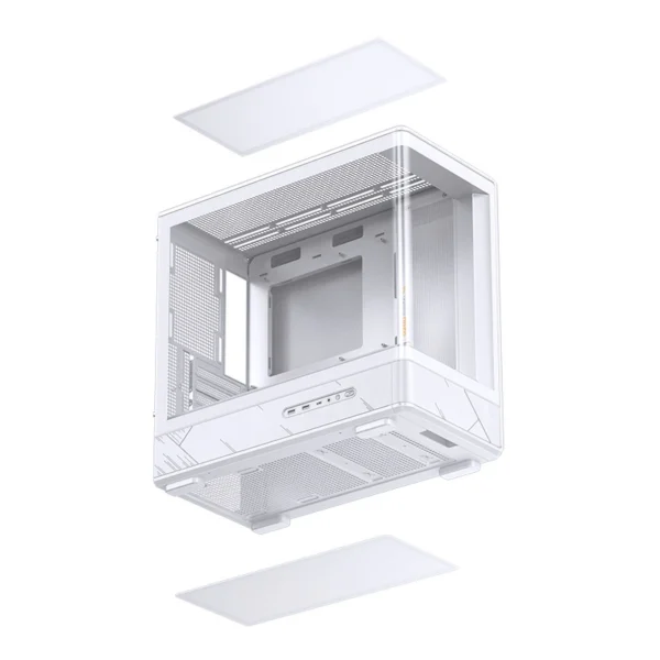 Gabinete Gamer Aquario Display Digital D200 - Jonsbo - White- Branco