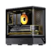 Gabinete Gamer Aquario Display Digital D200 - Jonsbo - Black - Preto