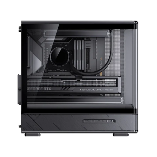 Gabinete Gamer Aquario Display Digital D200 - Jonsbo - Black - Preto