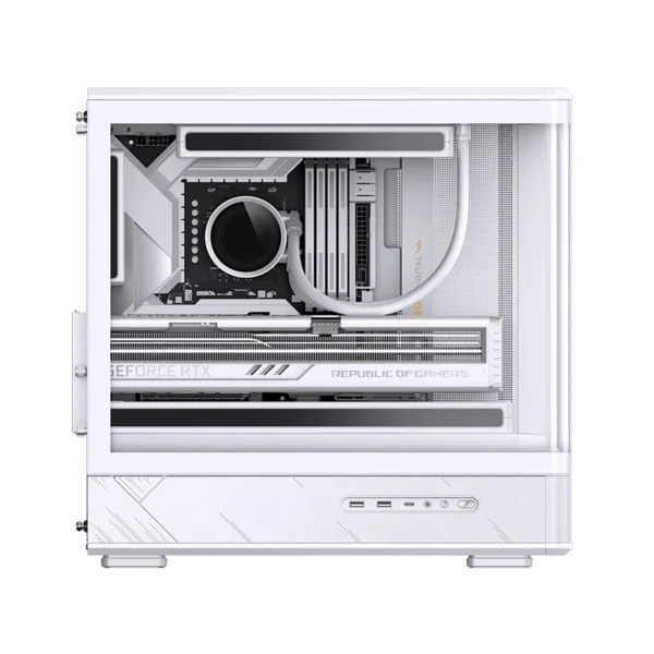 Gabinete Gamer Aquario Display Digital D200 - Jonsbo - White- Branco