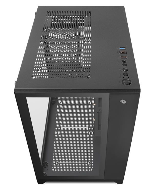Gabinete Gamer Pichau Hx110, Mini-Tower, Lateral De Vidro, Com 2 Fans, Preto, Pg-Hx110-Bk