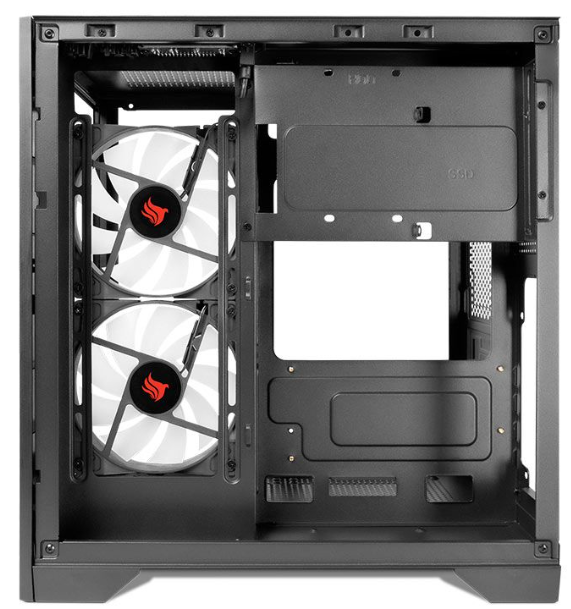 Gabinete Gamer Pichau Hx110, Mini-Tower, Lateral De Vidro, Com 2 Fans, Preto, Pg-Hx110-Bk