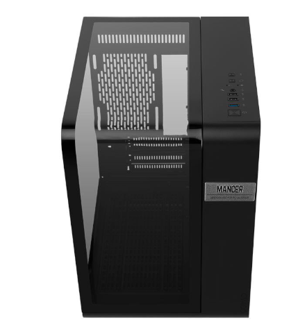 Gabinete Gamer Mancer Cv400, Mid-Tower, Lateral De Vidro Preto, Mcr-Cv400-Bk