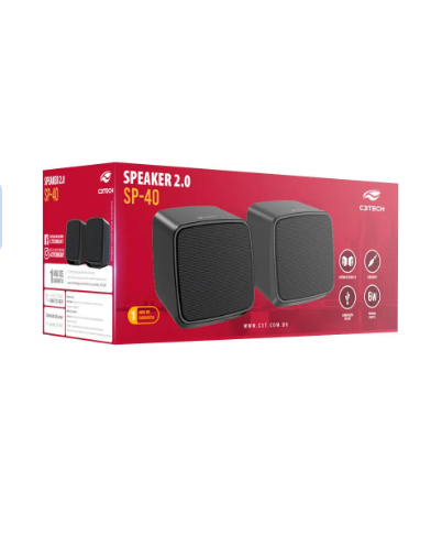 Caixa De Som 6W 20 Sp 40Bk Preto - C3tech