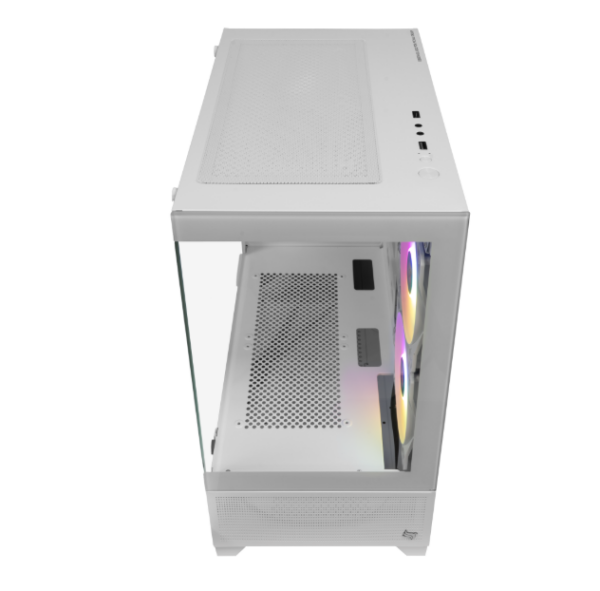 Gabinete Gamer Pichau Magpie 4B, Mini-Tower, Lateral De Vidro, Com 2 Fans, Branco, Pg-Mag4b-Wh2