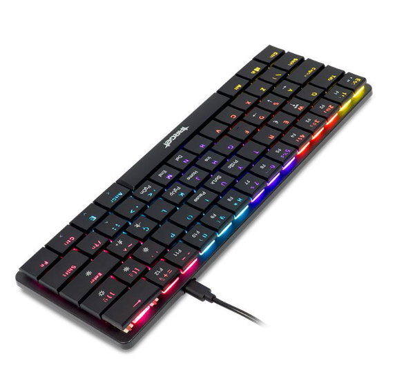 Teclado Mecanico Tgt Sherman Lp60, Rainbow, Abnt2, Switch Azul, Preto, Tgt-Shlow-Rbw01