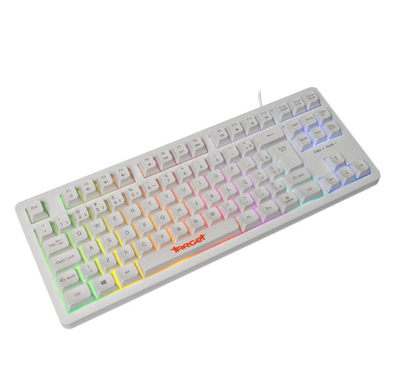 Teclado Gamer Tgt M90b, Rainbow, Abnt2, Branco, Tgt-M90b-Rbw01