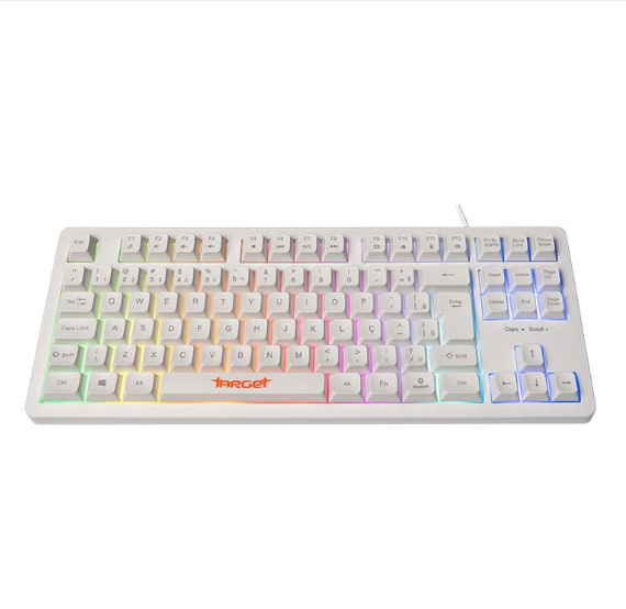 Teclado Gamer Tgt M90b, Rainbow, Abnt2, Branco, Tgt-M90b-Rbw01