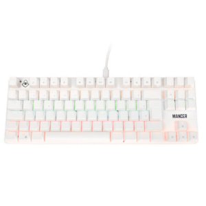 Teclado Mecanico Mancer Shade Mk3, Rainbow, Switch Huano Vermelho, Branco, Mcr-Shm3-Wh01