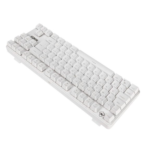 Teclado Mecanico Mancer Shade Mk3, Rainbow, Switch Huano Vermelho, Branco, Mcr-Shm3-Wh01