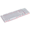 Teclado Usb Gamer Vx Gaming Hydra Branco Led Vermelho - Gth110bv