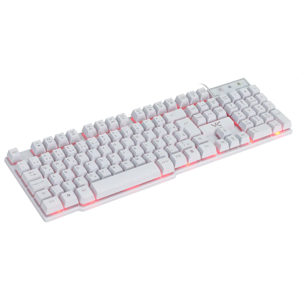 Teclado Usb Gamer Vx Gaming Hydra Branco Led Vermelho - Gth110bv