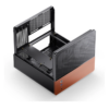 Gabinete Jonsbo V12 Black - Vidro Panoramico 270° - Madeira Nogueira - Matx
