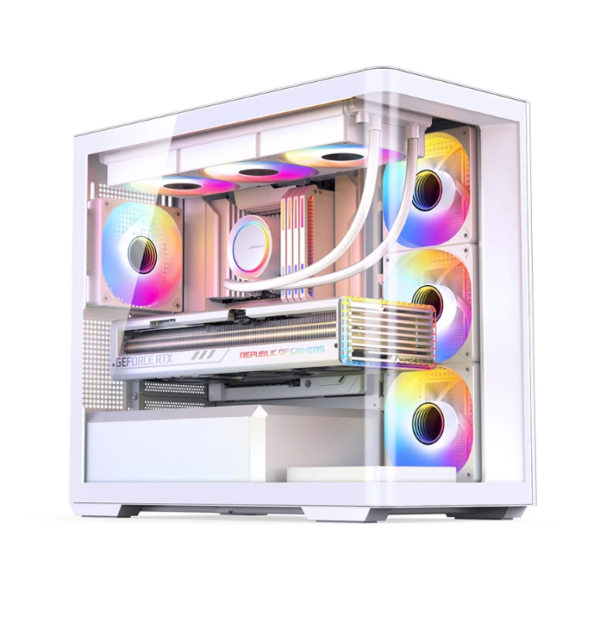 Gabinete Gamer Aquario Premium - Jonsbo D300 White - Branco