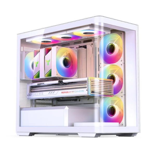 Gabinete Gamer Aquario Premium - Jonsbo D300 White - Branco