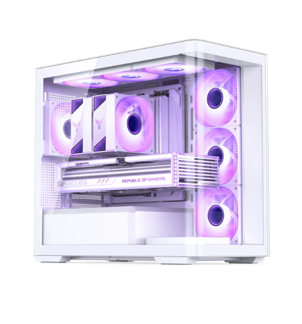 Gabinete Gamer Aquario Premium - Jonsbo D300 White - Branco