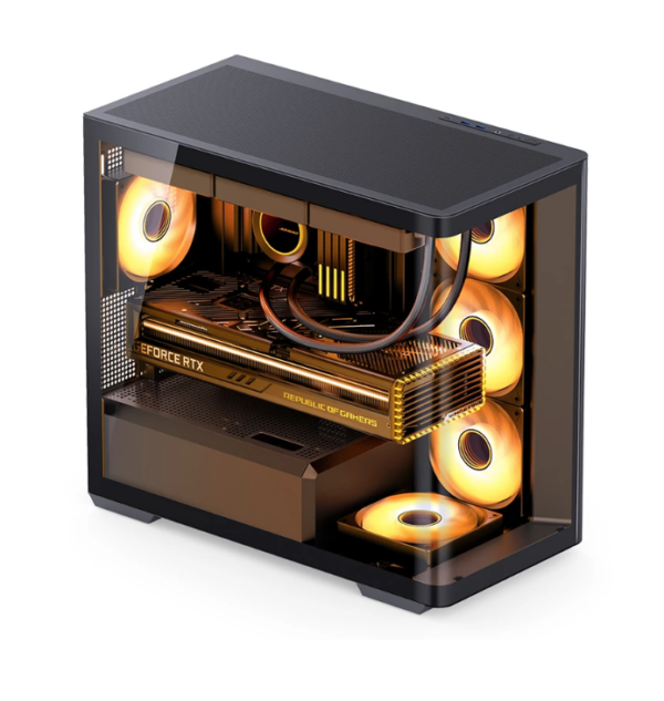 Gabinete Gamer Aquario Premium - Jonsbo D300 Black - Preto