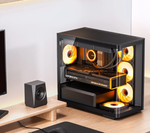 Gabinete Gamer Aquario Premium - Jonsbo D300 Black - Preto
