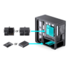 Gabinete Gamer Aquario Premium - Jonsbo D300 Black - Preto
