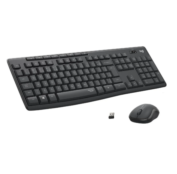 Kit Teclado E Mouse Logitech Wireless Silent Multimidia Mk295 Teclas Silenciosas Preto