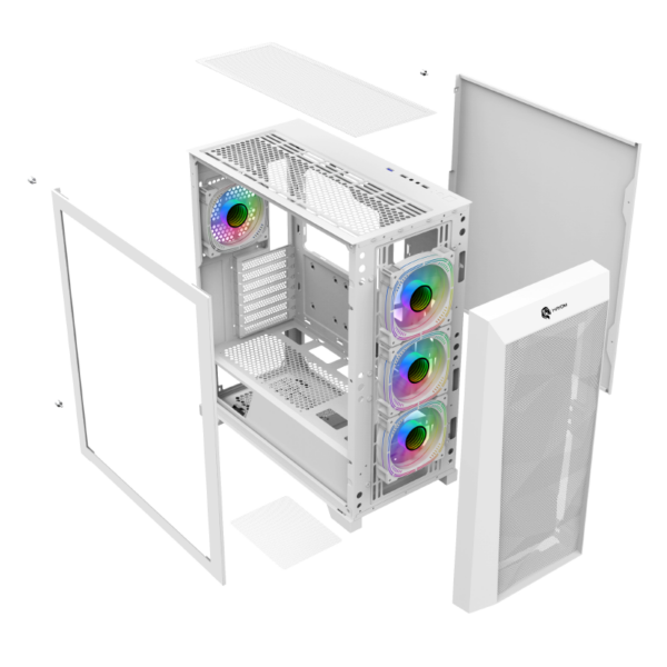 Gabinete Gamer Branco Gb1780 Full Tower 4 Fans Inclusos - Hayom