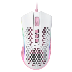 Mouse Gamer Redragon Storm Rgb Branco Com Rosa