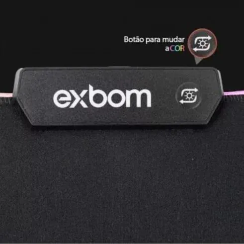 Mouse Pad Gamer Com Borda Led Colorido 357X255x4mm