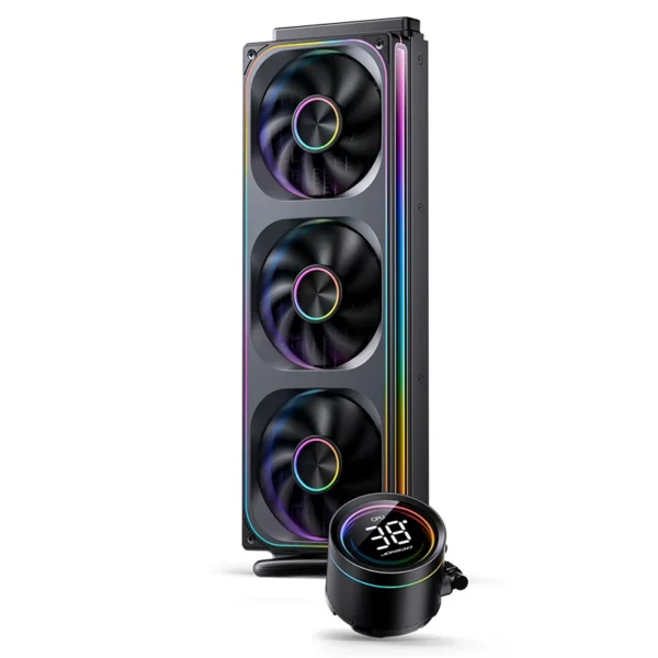 Water Cooler Premium Jonsbo Th-360 Black  Argb Tela Digital Preto