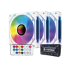 Kit Fans Controladora Coolers 12X12cm Branco - Fc1309