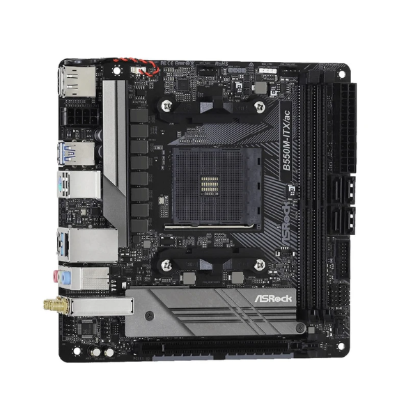 Placa Mãe Asrock B550m-Itx/Ac Socket Am4 / Ddr4
