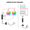 Controladora Argb 5V Jonsbo Rc01 — Sata + 16 Modos, Até 100 Leds, 3 Pinos (5Vdg)